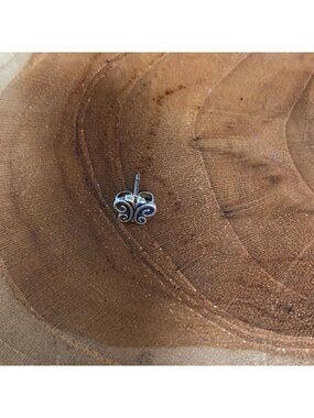 SINGLE Retired James Avery Garden Butterfly Ear Post Earring, Sterling Silver